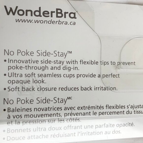 WonderBra Style W2483 Wire Free No Poke Side Stay Bra White Sz 38B NWT - Picture 4 of 14